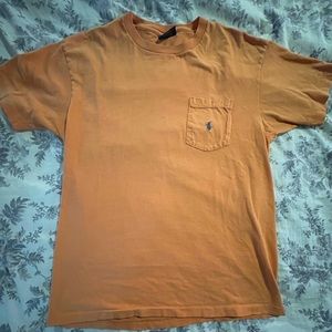 Men’s Polo by Ralph Lauren pocket tee. Size S. Orange color.
